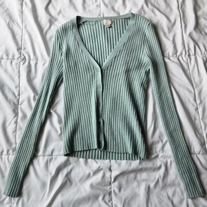 A New Day Women's Mint Button Down Cardigan